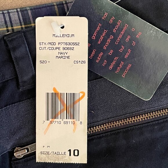 Ralph Lauren Navy Blue Woman's Cotton Pants-Sz.10-New with tags - Picture 6 of 10
